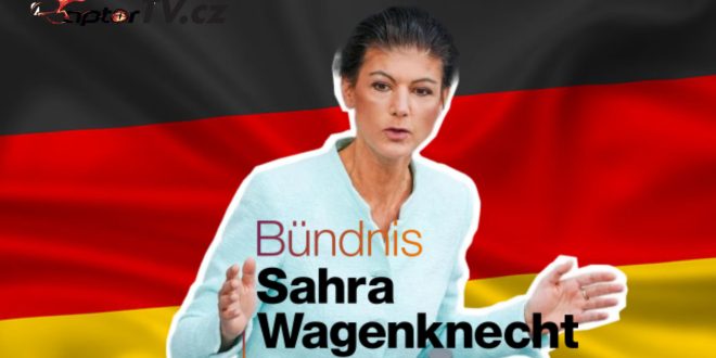Aliance Sahra Wagenknecht dosáhla 14% v průzkumech Tož, jde o stranu Německé konzervativní levice...