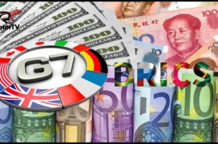 BRICS + vs. G7 Podíl zemí skupiny Brics na globálním hrubém domácím produktu v roce 2023 převýšil podíl zemí G-7...