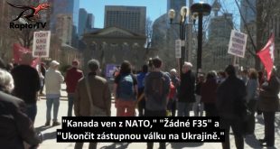 Video o protestech proti NATO v Kanadě