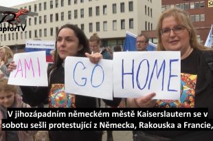 Protesty proti americké letecké základně v Německu
